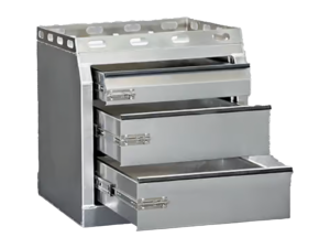 Aluminium 3 Drawer Unit