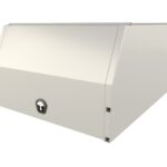 Closed system of the X3-1800 2 Doors Raw Alloy UTE Canopy by Oz Chivalry