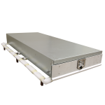Steel trundle tray with lockable handle and smooth slide rails