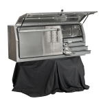 Flat-plate aluminium toolbox offering secure, organised tool storage