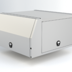 Closed system of the X3-1650 3 Doors Raw Alloy UTE Canopy