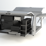 The X3-1650 3 Doors Raw Alloy UTE canopy from Oz Chivalry allowing customisation for functionality