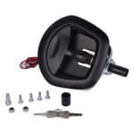 Black whale tail central locking handle for UTE canopy or toolbox installation