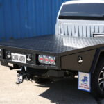 Black aluminium dual cab tray with durable powder coating