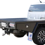 Strong aluminium tray with black powder-coated surface