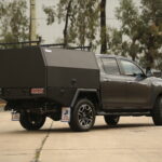 1800mm black alloy service body featuring modern minimalist styling