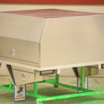 Raw alloy UTE canopy and tray combo with two doors