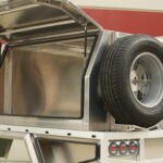 Flat-sided aluminium UTE canopy featuring a sleek design