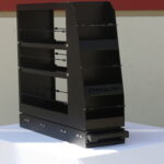 Compact aluminium slide pantry for canopy storage