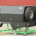 Black UTE canopy with side-opening doors