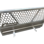 Aluminium tray headboard with honeycomb mesh pattern