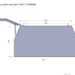 Dimensions and design profile of the 2 Doors Raw Alloy UTE canopy from Oz Chivalry