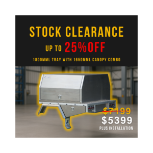 T3/X1 1650mm Canopy and 1800mm Tray Raw Alloy Combo