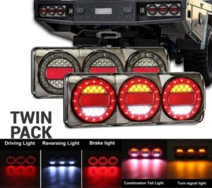 Pair 90 LED Tail Lights 3 LED Combination Stop Tail Indicator Reverse Truck UTE