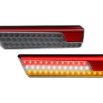 Pair of LED tail lights featuring red, amber, and white illumination
