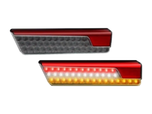 Pair LED Tail Lights 3 LED Combination Stop Tail Indicator Reverse Truck UTE