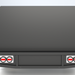 Matte black aluminium service body with two side-opening doors