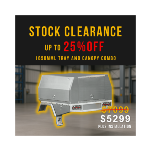 T3/X1 1650mm Canopy and Tray Combo Deal Raw Alloy