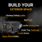 Modular UTE canopy allowing tailored workspace organisation