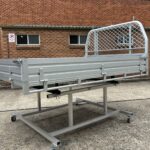 Aluminium single cab full tray with mesh headboard and side rails