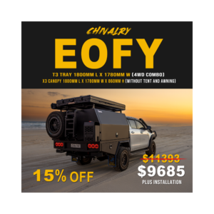 EOFY T3/X3 4WD 1800mm F/P Tray  Combo Black