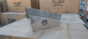 Stock Clearance Tapered 750mmL toolboxes (Pair)checker plate / Under tray toolbox