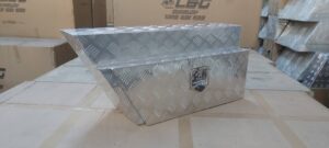 Stock Clearance Square 900mmL toolboxes for Ute tray (Pair)checker plate / Under tray toolbox