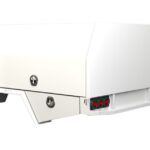 2100mm flat alloy service body in a smooth white finish