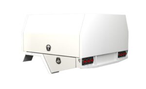 S3 1650mm Unistrut Floor Service Body Flat Alloy with 2 Door – White