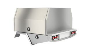 S3 1600mm Unistrut Floor Service Body (1800mmL Base) Flat Alloy with 2 Door Raw Alloy