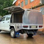 aluminium canopy fitted to a white dual cab UTE