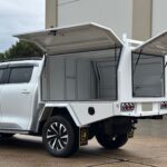 white service body designed for commercial and trade vehicles