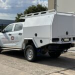 Heavy-duty 1650mm flat alloy service body fitted to a dual cab UTE