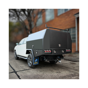 S1  Service Body Flat Alloy with 3 Door – Black