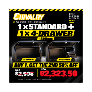 1800mm – Standard + 4-Drawer